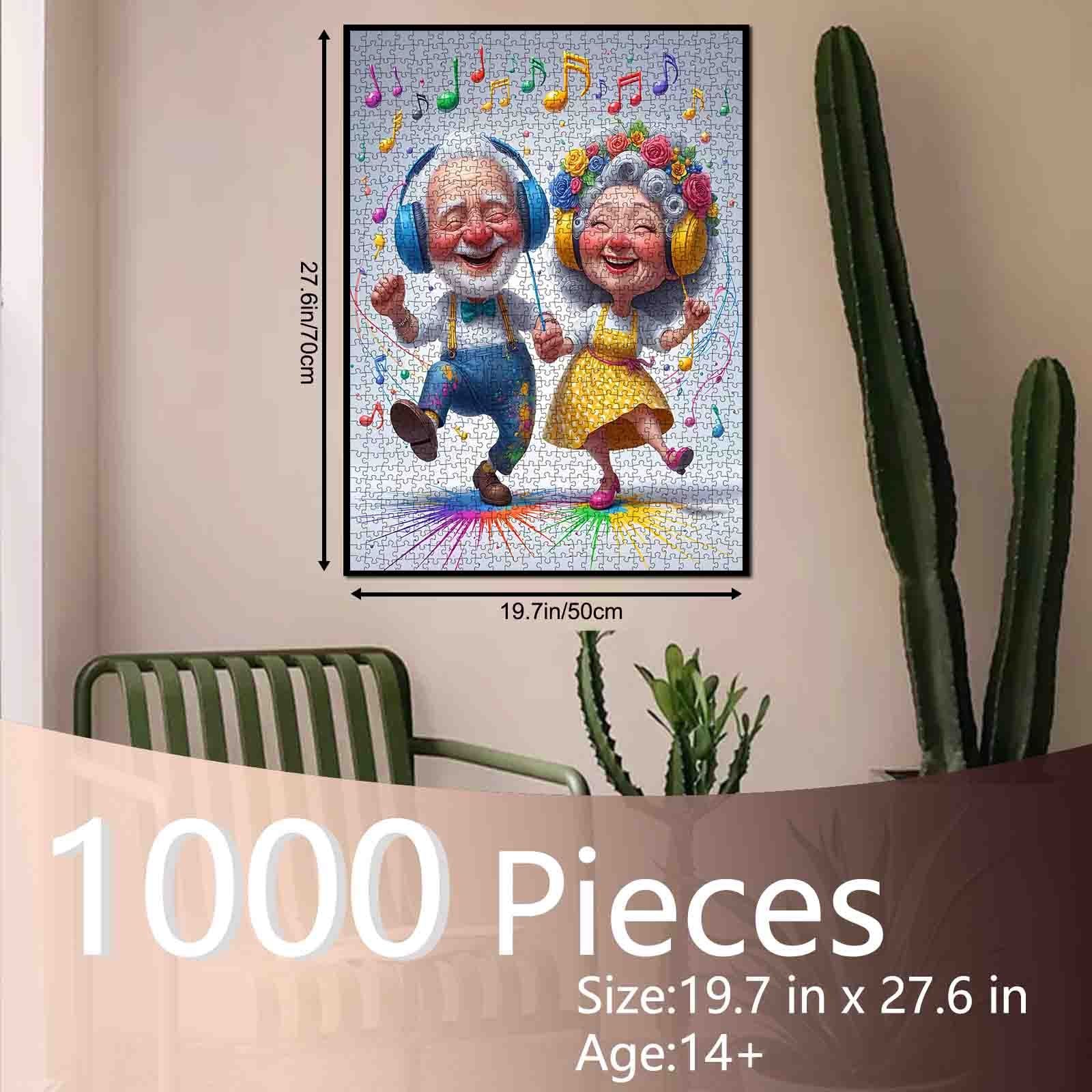 Dancing Elderly Couple Music Jigsaw Puzzle