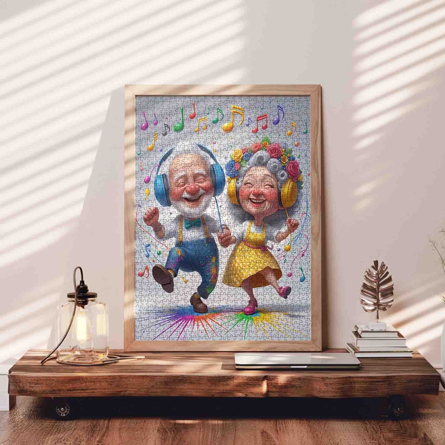 Dancing Elderly Couple Music Jigsaw Puzzle