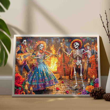 Day of Dead Skeleton Celebration Jigsaw Puzzle