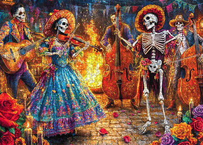 Day of Dead Skeleton Celebration Jigsaw Puzzle