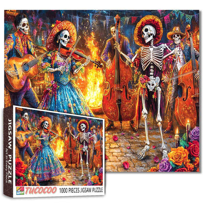 Day of Dead Skeleton Celebration Jigsaw Puzzle