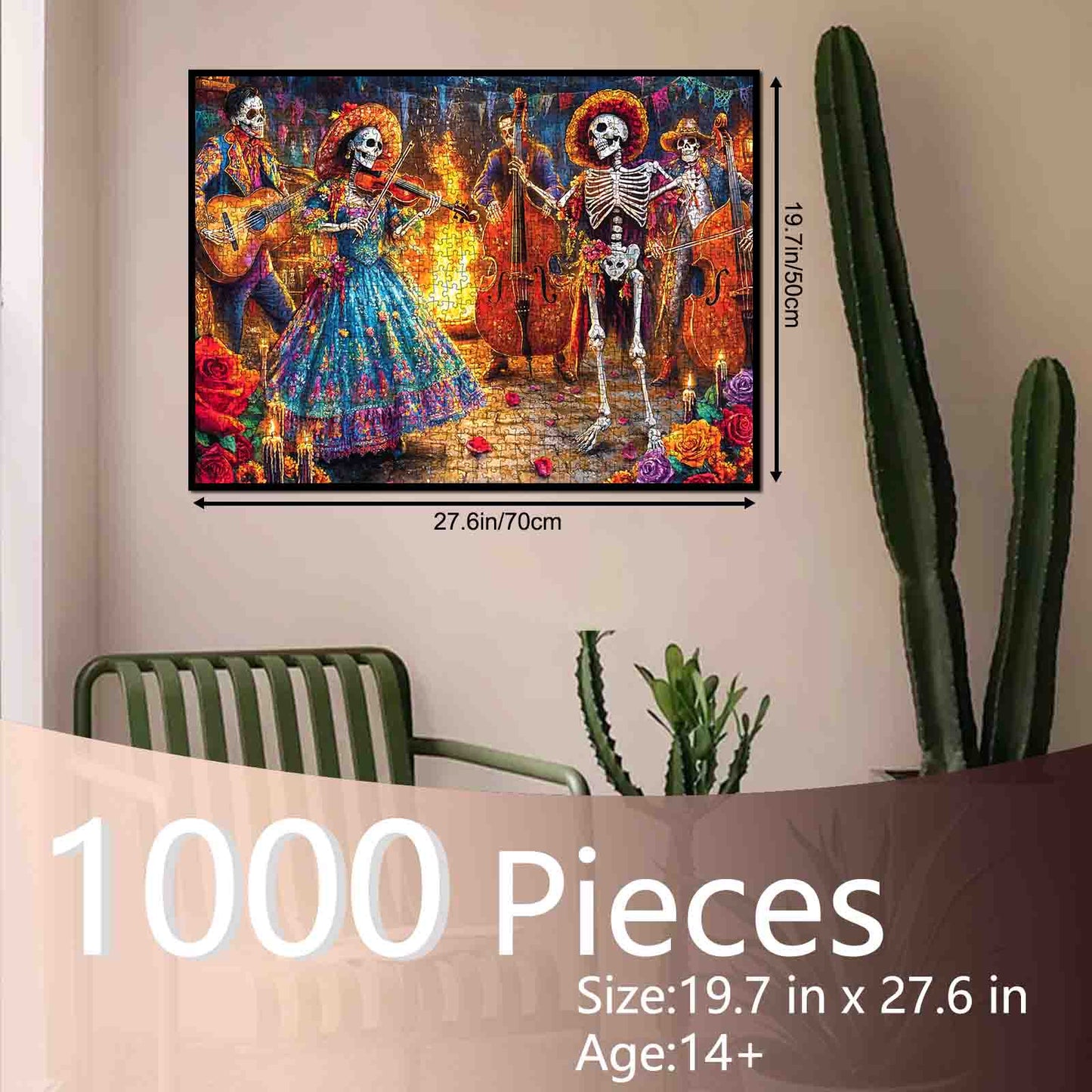 Day of Dead Skeleton Celebration Jigsaw Puzzle