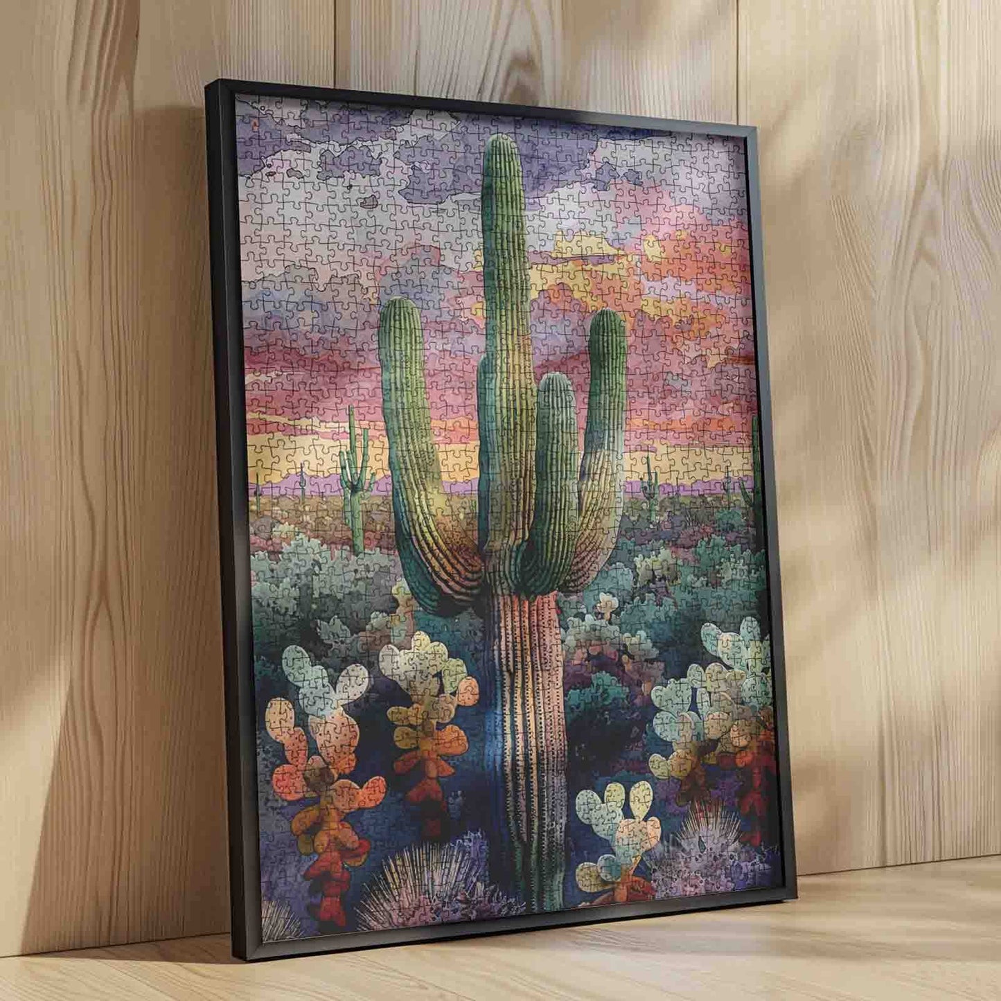 Desert Cactus Sunset Jigsaw Puzzle