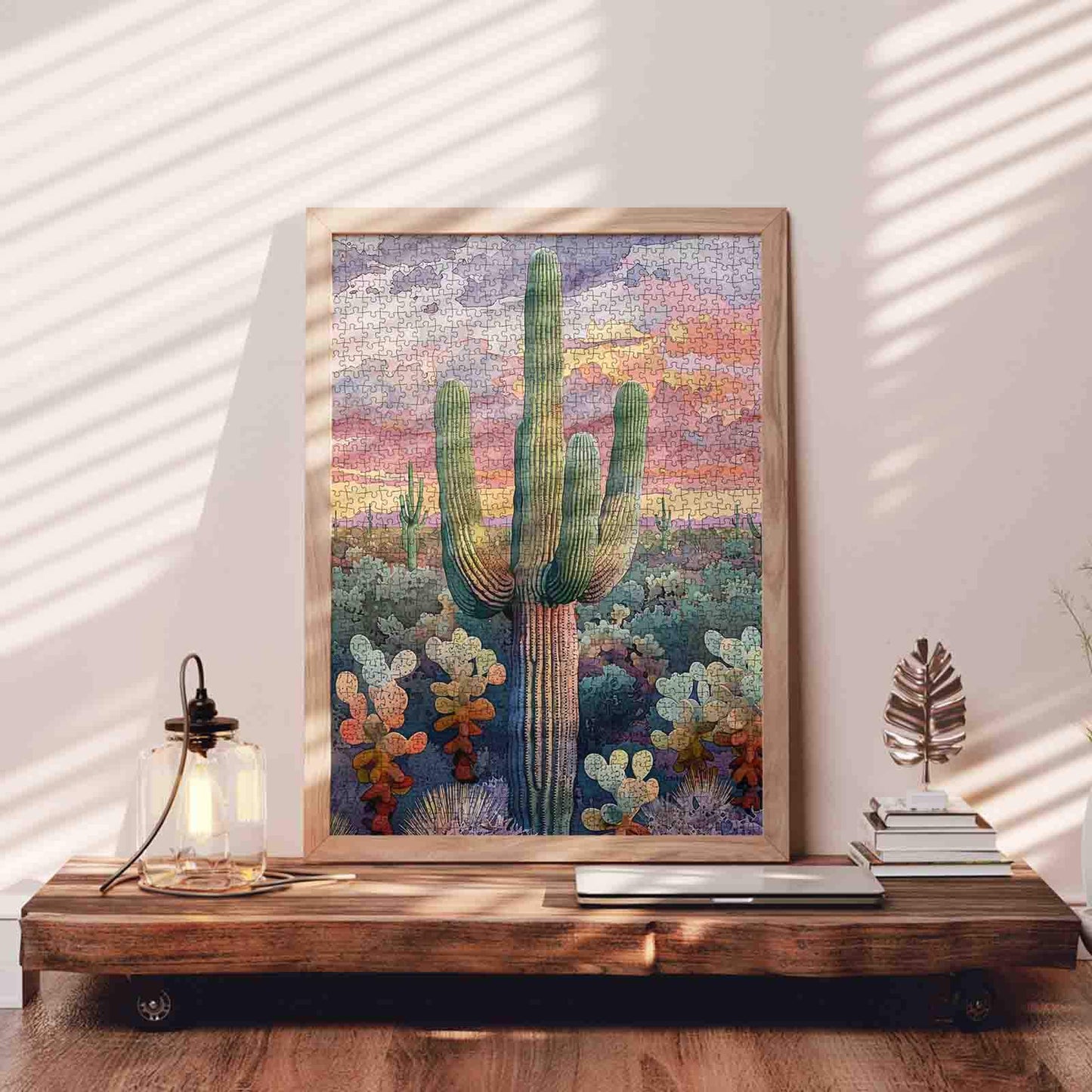 Desert Cactus Sunset Jigsaw Puzzle