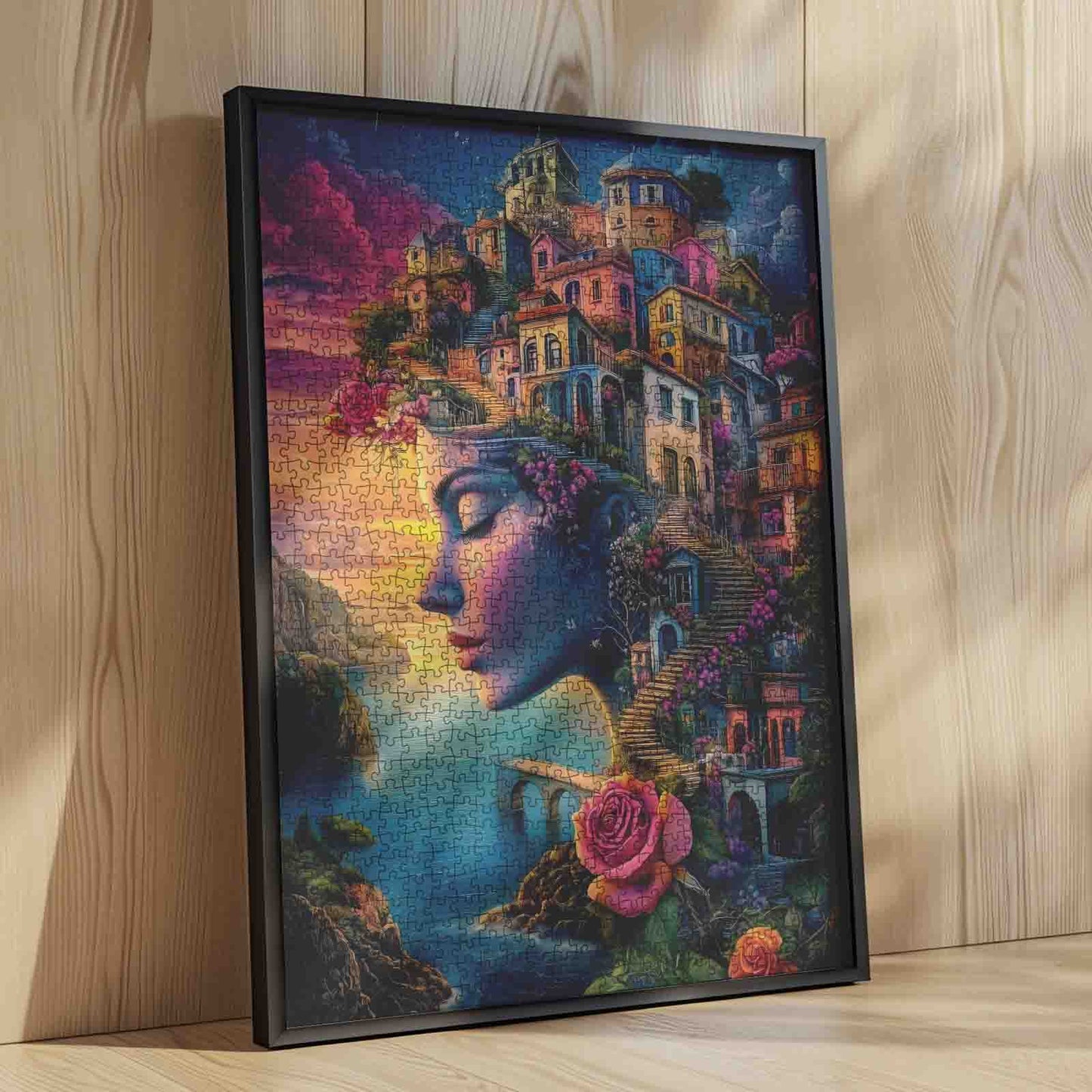 Dreamy Seaside Town Face Jigsaw Puzzle