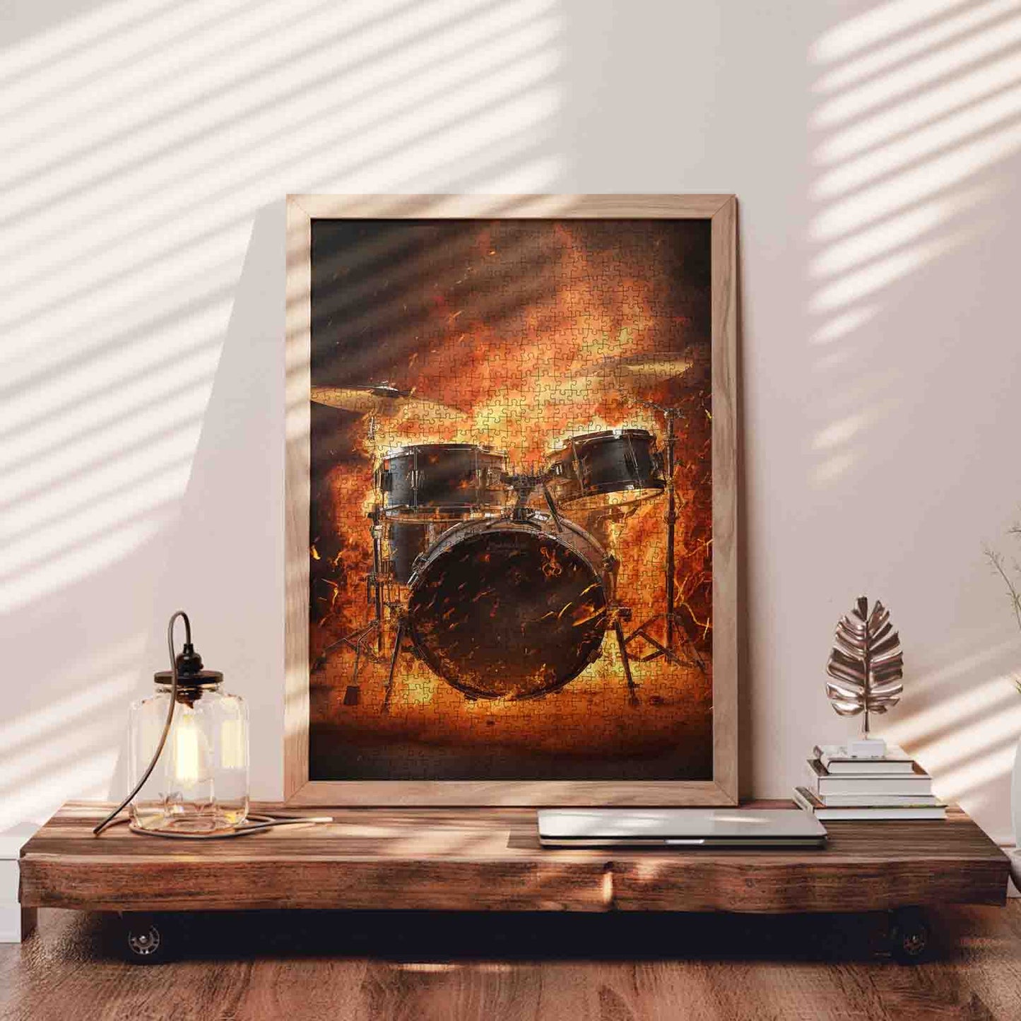 Drum Set on Fire Jigsaw Puzzle