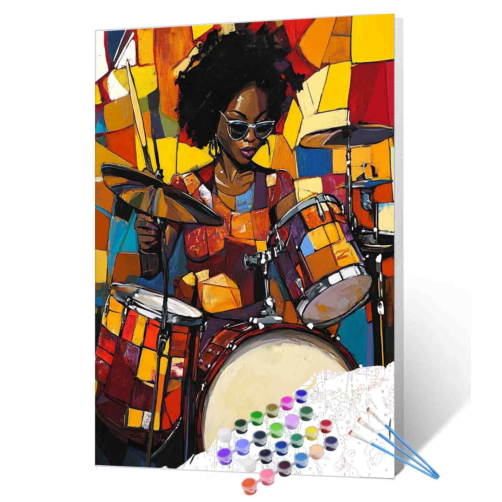 Drummer Queen Paint by Numbers