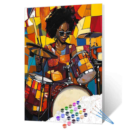 Drummer Queen Paint by Numbers