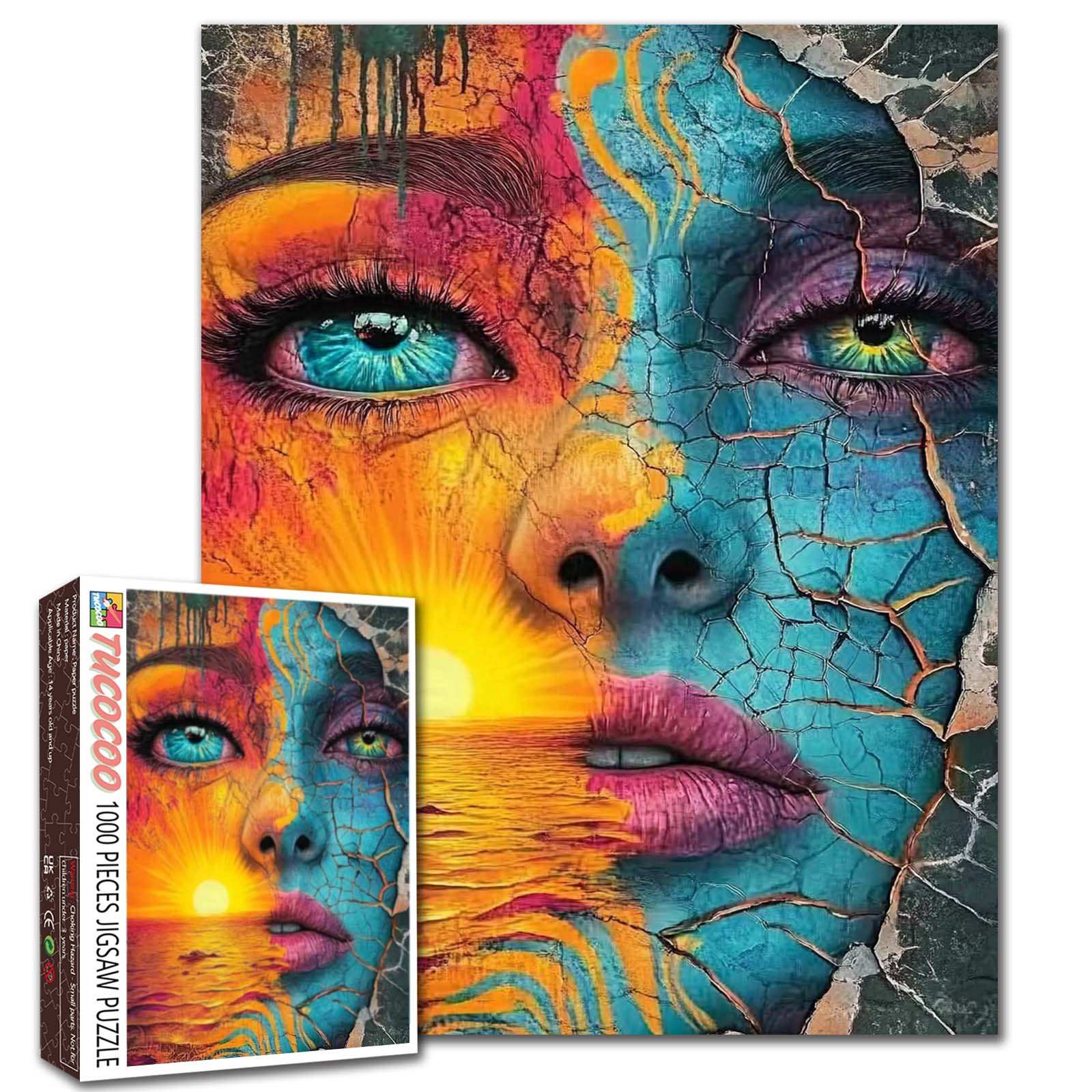 Dual Nature Graffiti Woman Jigsaw Puzzle