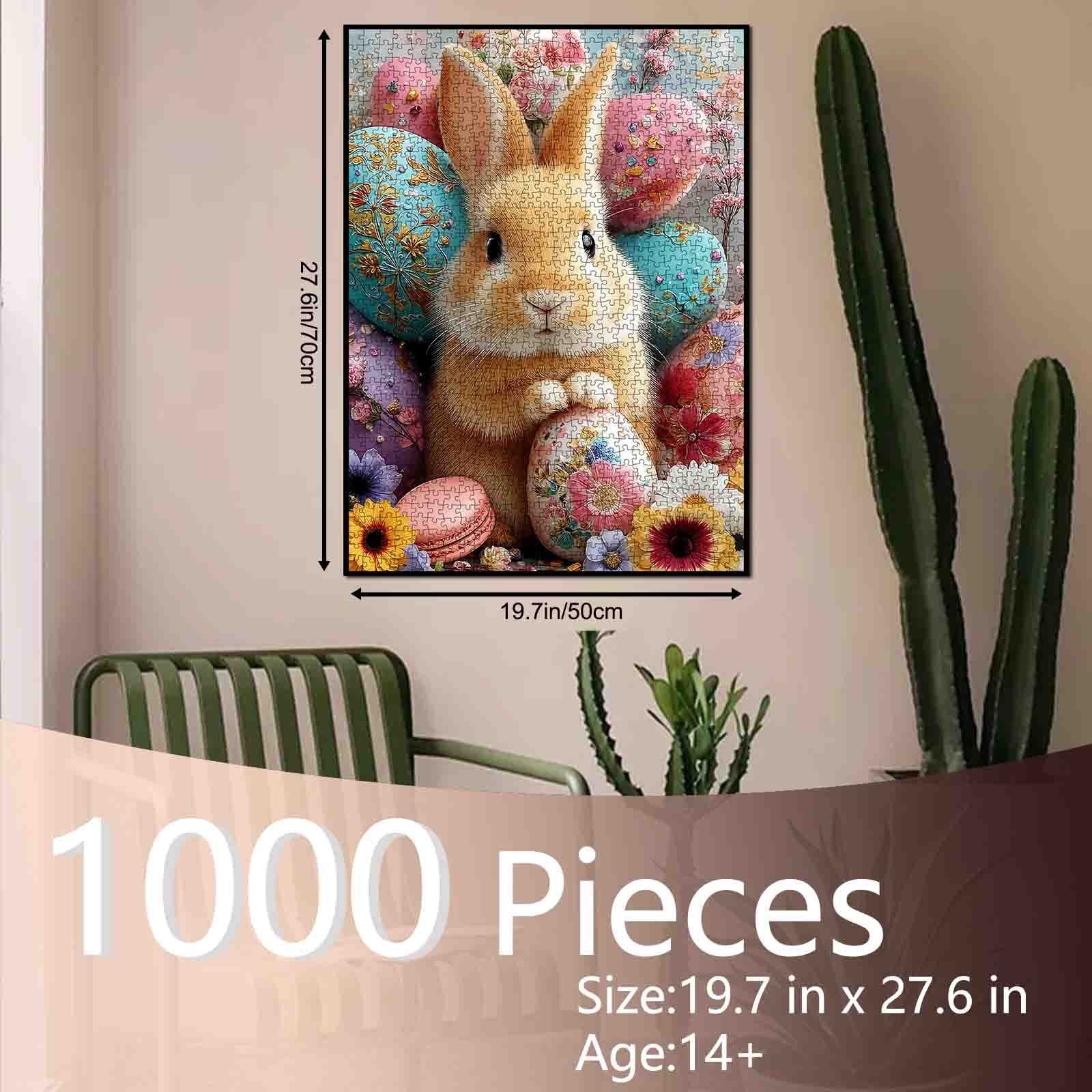 Easter Bunny Floral Eggs Delight Jigsaw Puzzle
