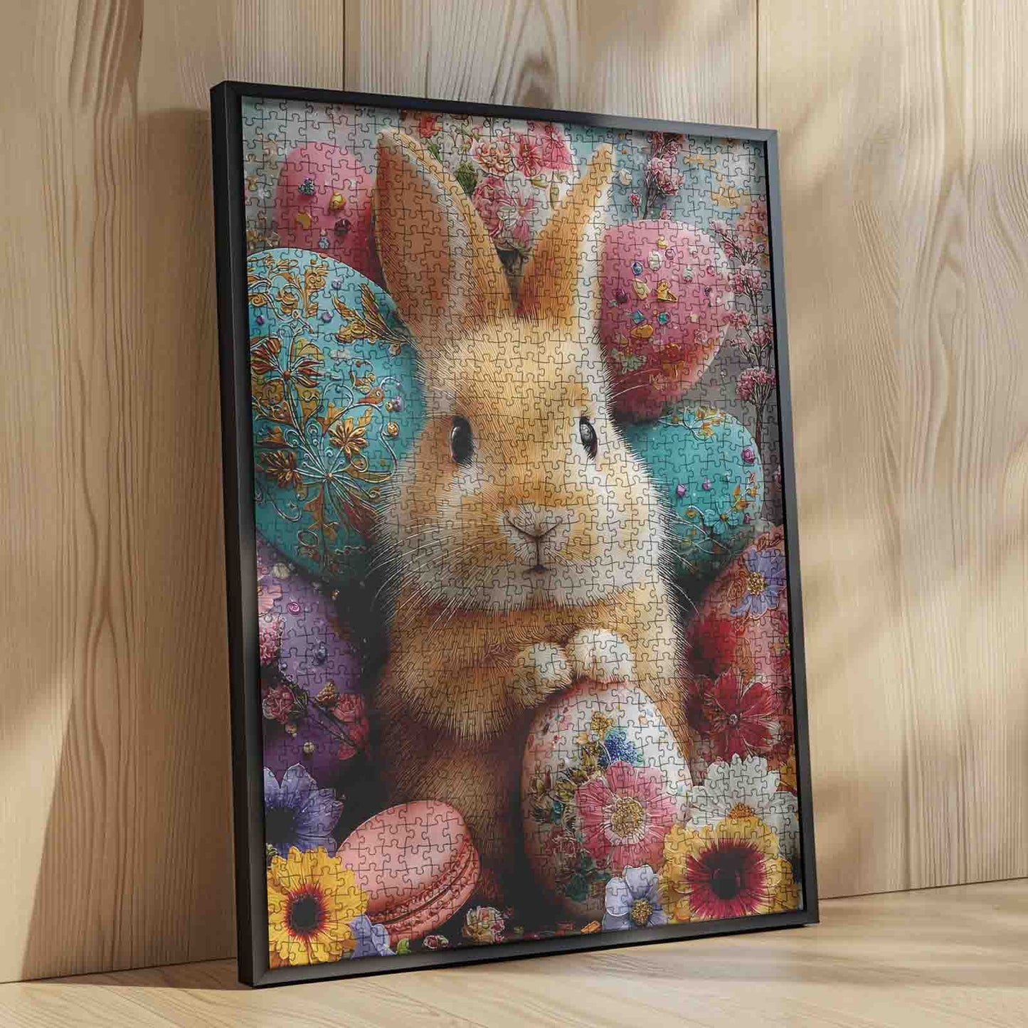 Easter Bunny Floral Eggs Delight Jigsaw Puzzle