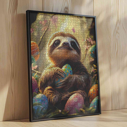 Sloth with Easter Eggs Jigsaw Puzzle