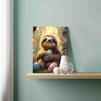 Easter Hug Sloth Paint by Numbers