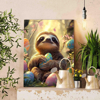 Easter Hug Sloth Paint by Numbers