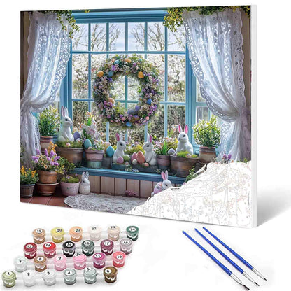 Easter Window Garden Paint by Numbers