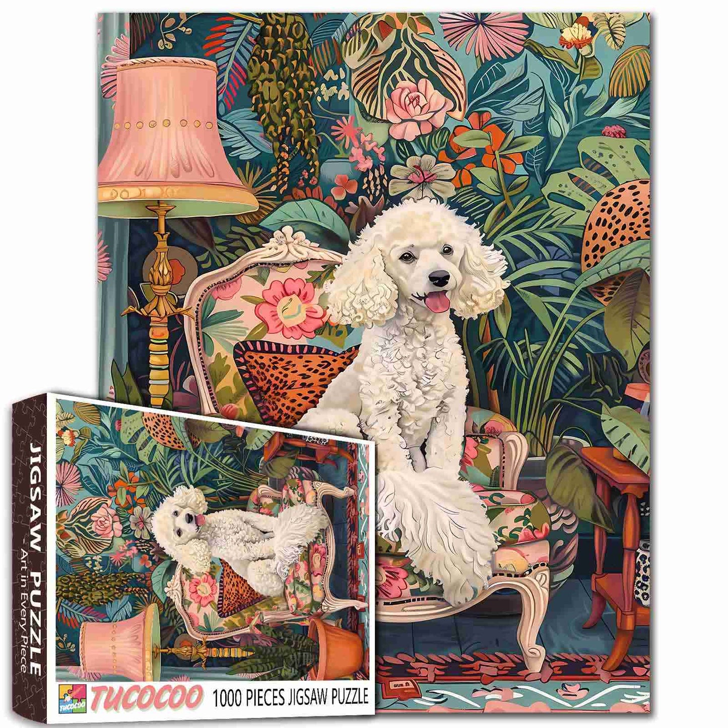 Elegant Poodle Salon Jigsaw Puzzle