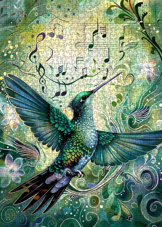 Emerald Hummingbird Melody Jigsaw Puzzle