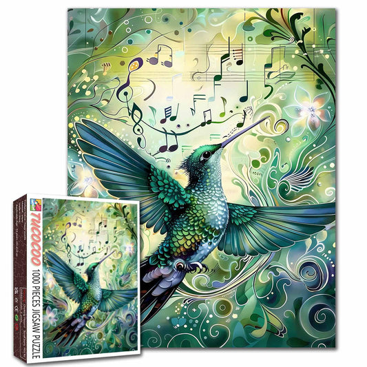 Emerald Hummingbird Melody Jigsaw Puzzle