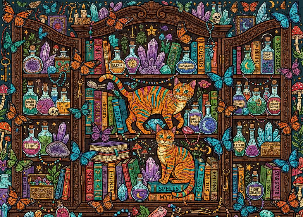 Enchanted Cat Apothecary Jigsaw Puzzle