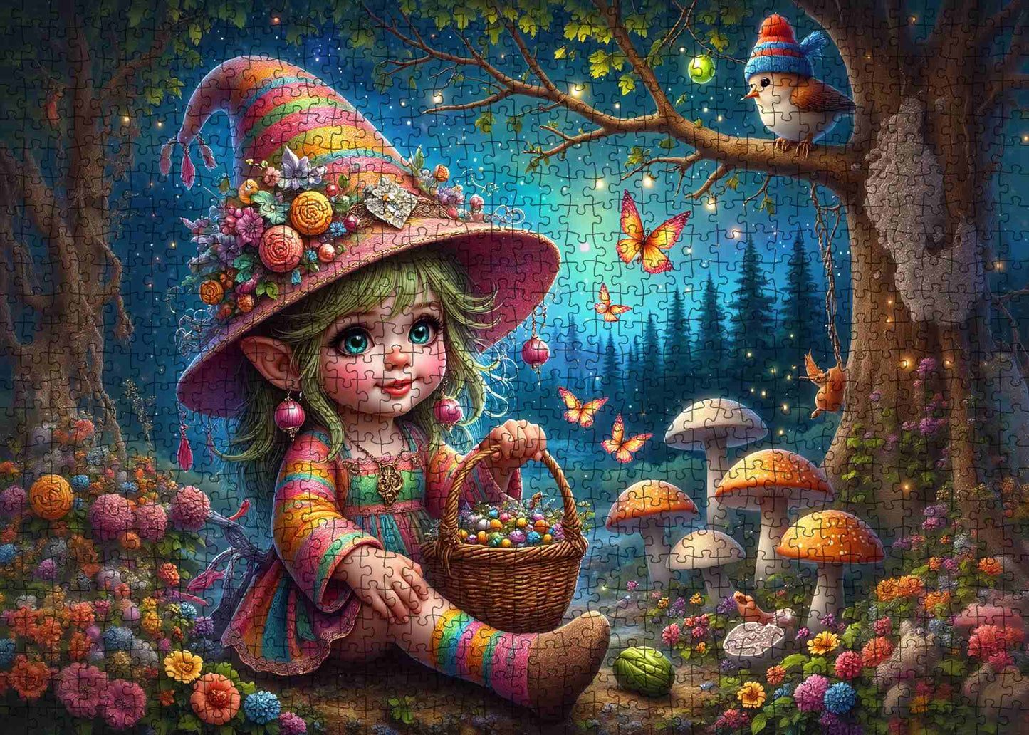 Enchanted Forest Elf Girl Jigsaw Puzzle