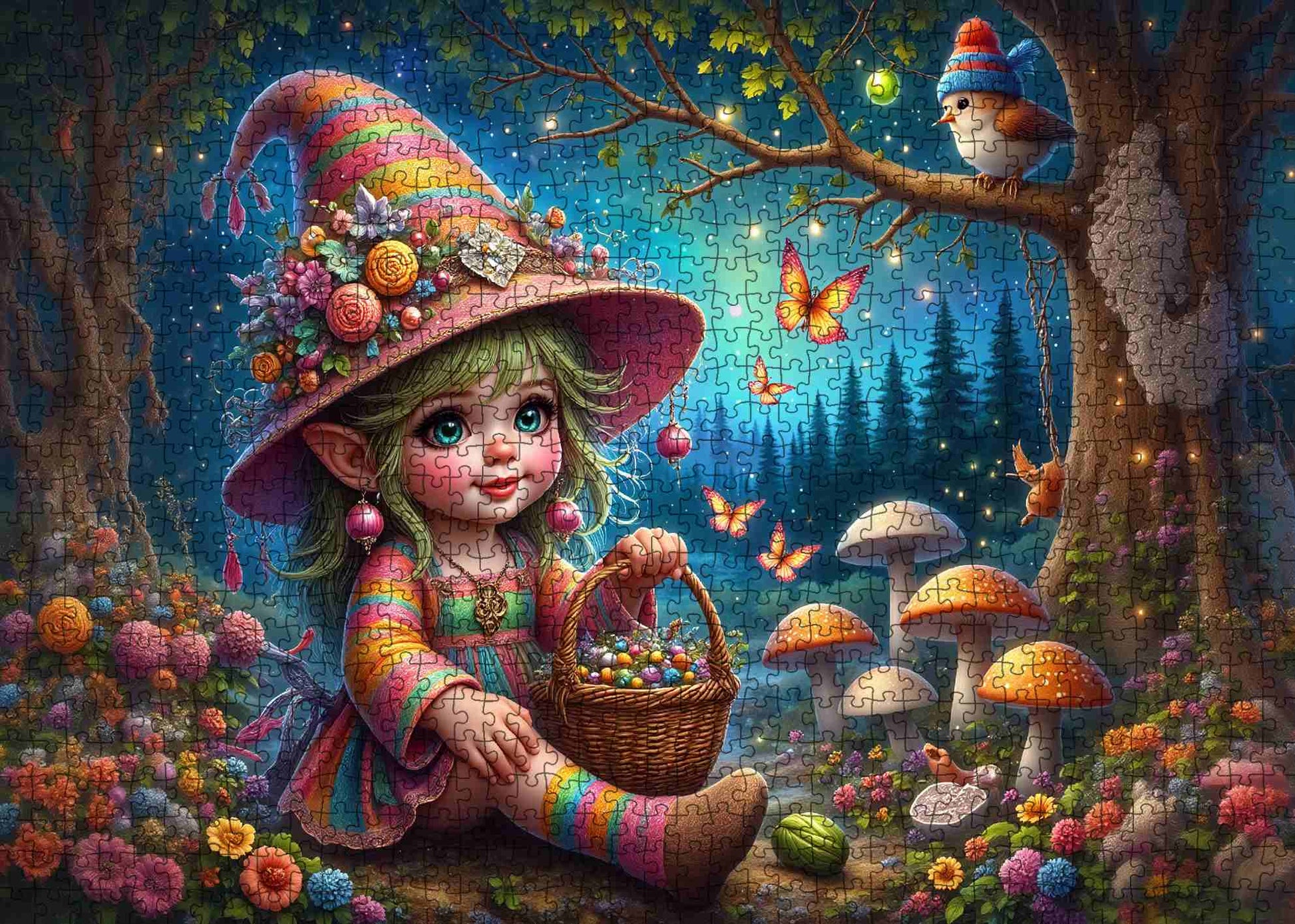Enchanted Forest Elf Girl Jigsaw Puzzle