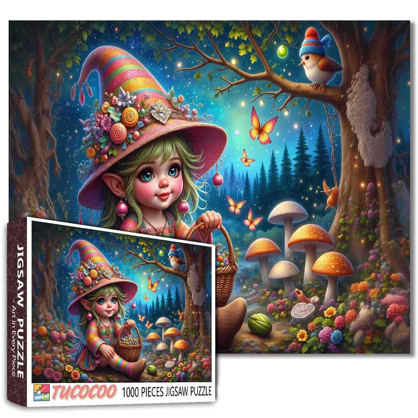 Enchanted Forest Elf Girl Jigsaw Puzzle