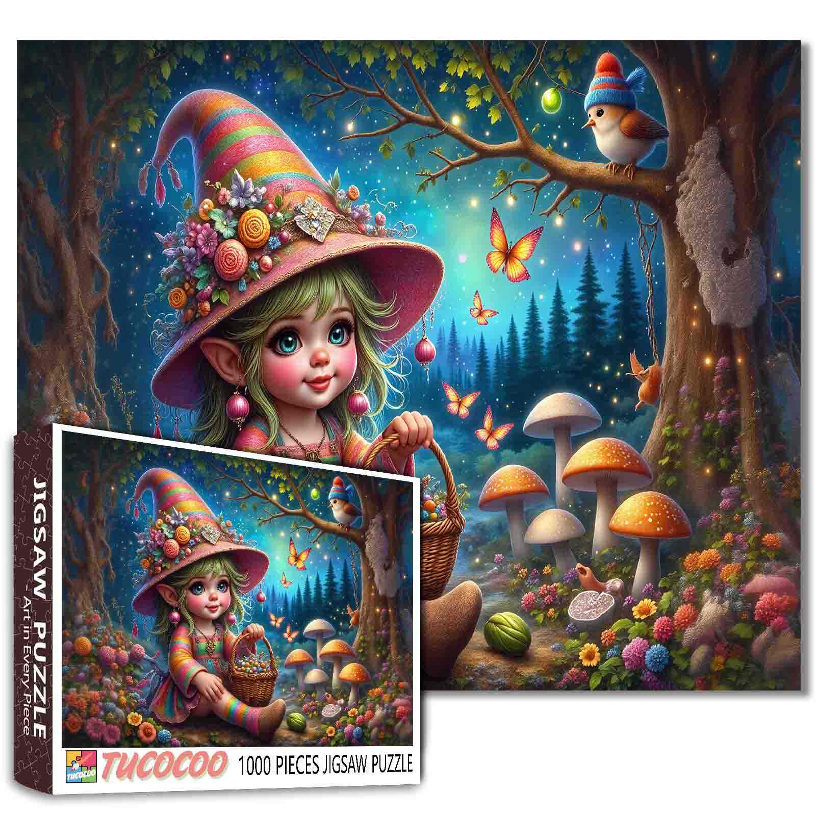 Enchanted Forest Elf Girl Jigsaw Puzzle