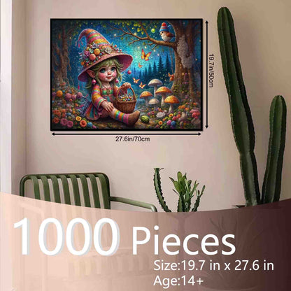 Enchanted Forest Elf Girl Jigsaw Puzzle