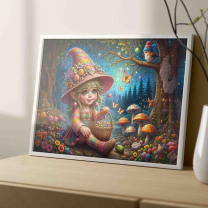 Enchanted Forest Elf Girl Jigsaw Puzzle