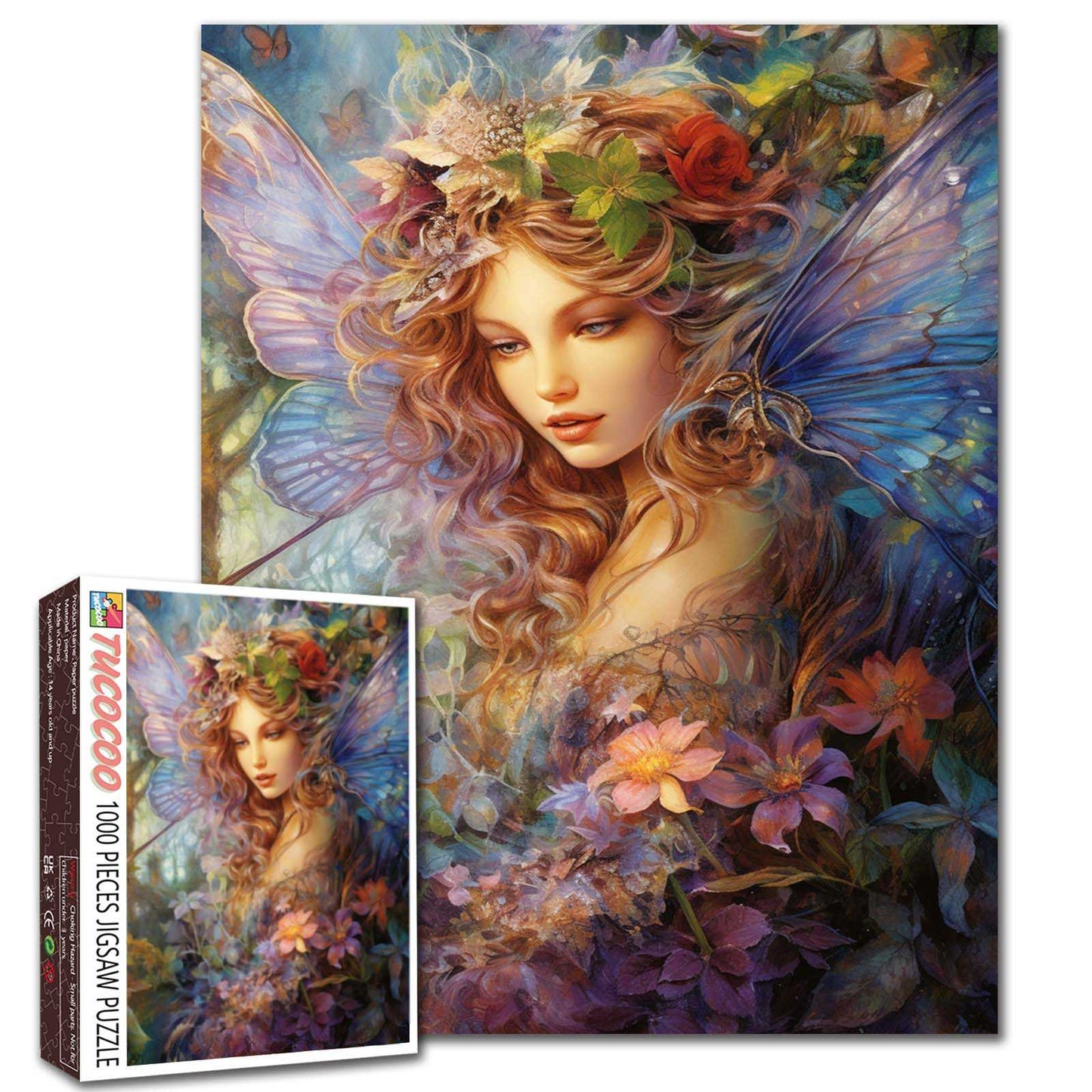 Floral Winged Fairy Jigsaw Puzzle
