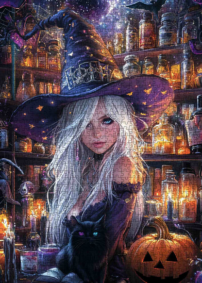 Enchanted Halloween Witch Jigsaw Puzzle