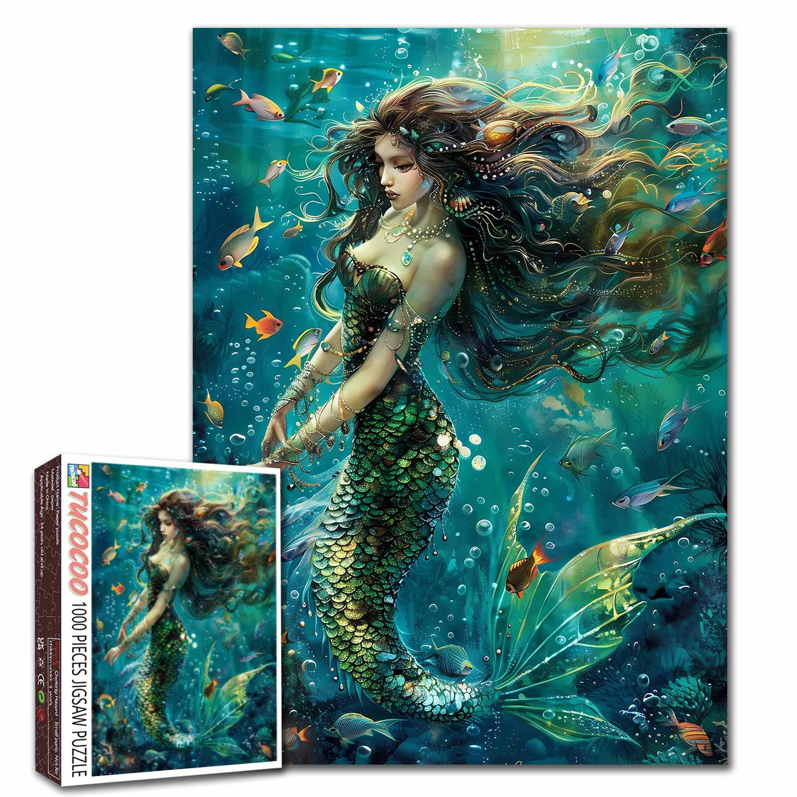 Enchanted Ocean Mermaid Elegance Jigsaw Puzzle