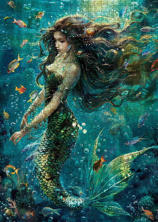 Enchanted Ocean Mermaid Elegance Jigsaw Puzzle