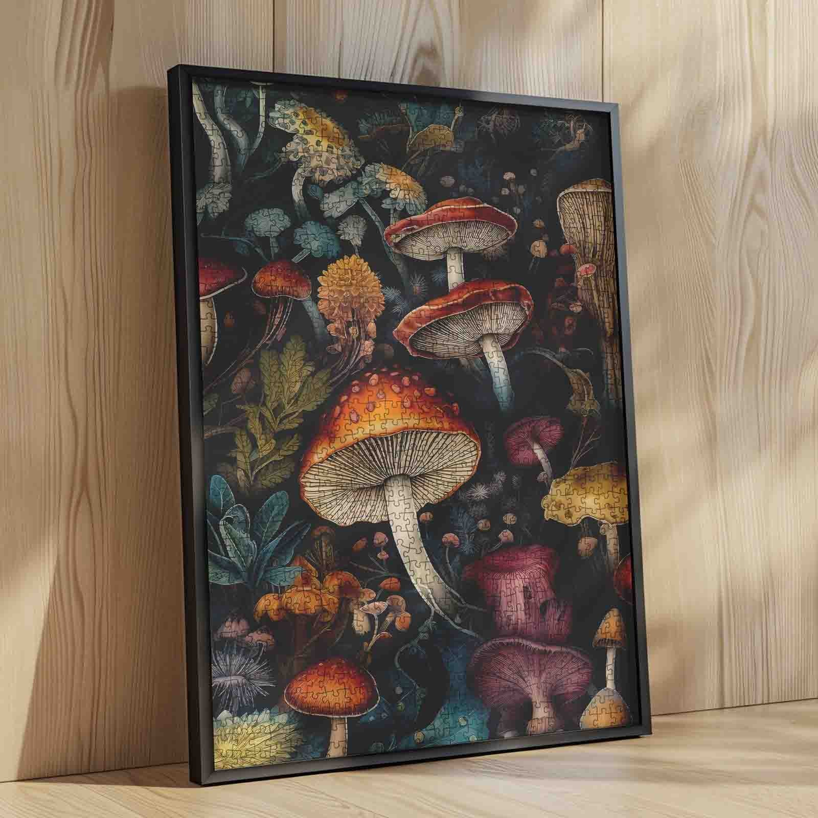 Enchanted forest mushrooms Jigsaw Puzzle