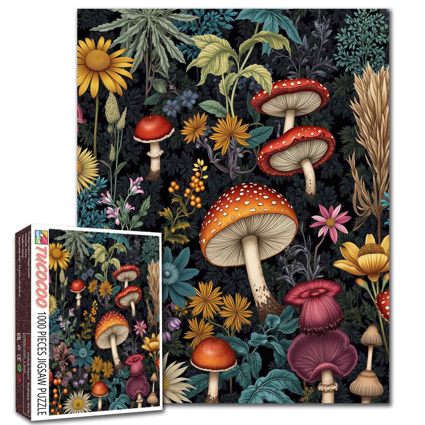 Zauberhafte Waldpilze Puzzle