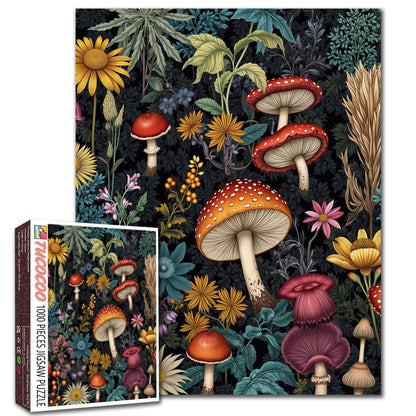 Zauberhafte Waldpilze Puzzle