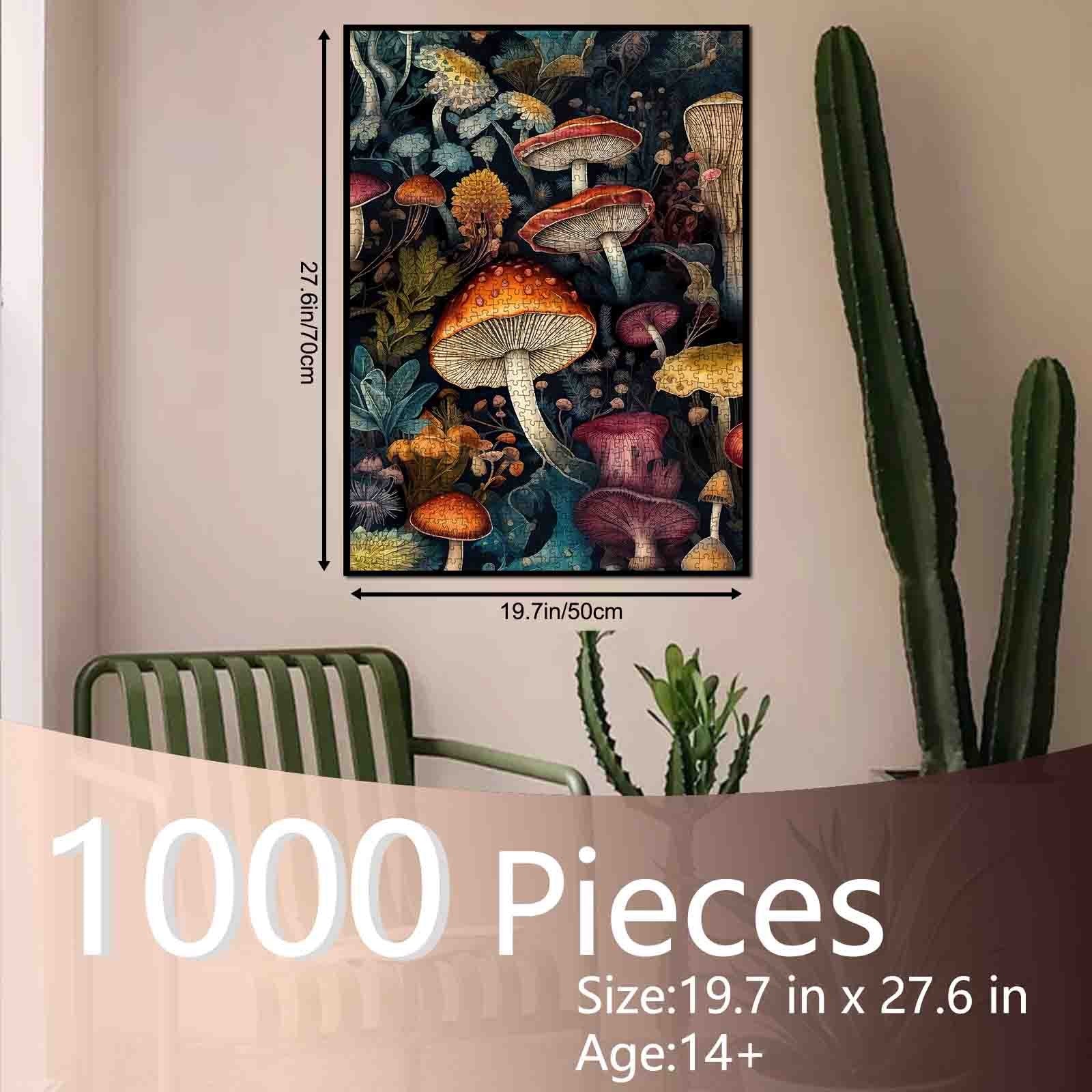 Enchanted forest mushrooms Jigsaw Puzzle