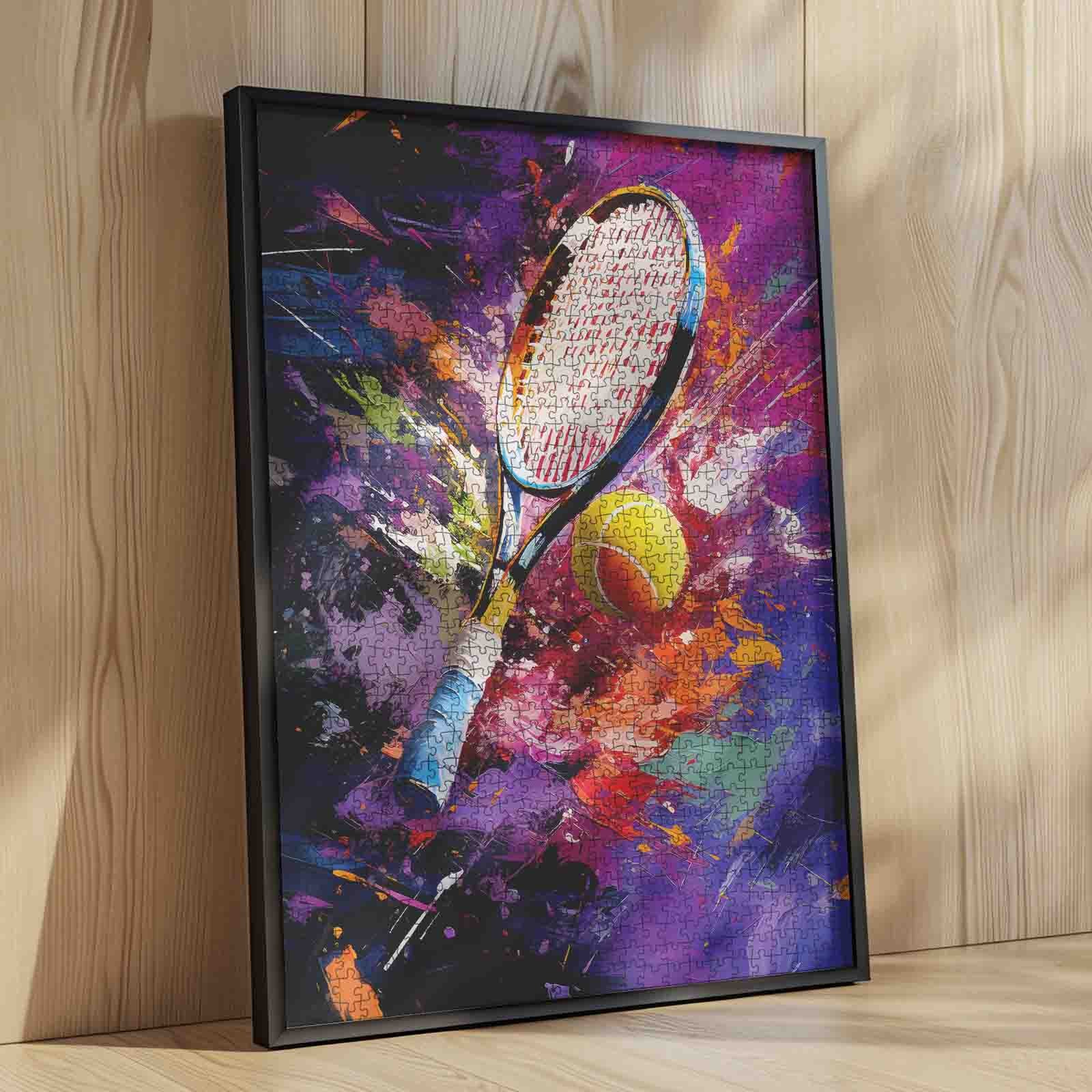Explosive Tennis Motion Art Jigsaw Puzzle