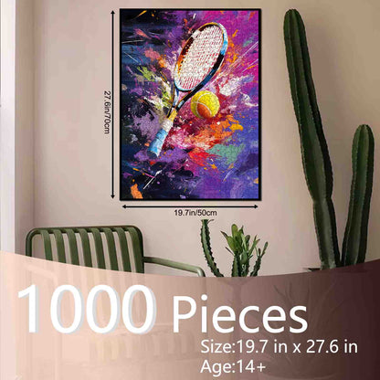 Explosive Tennis Motion Art Jigsaw Puzzle