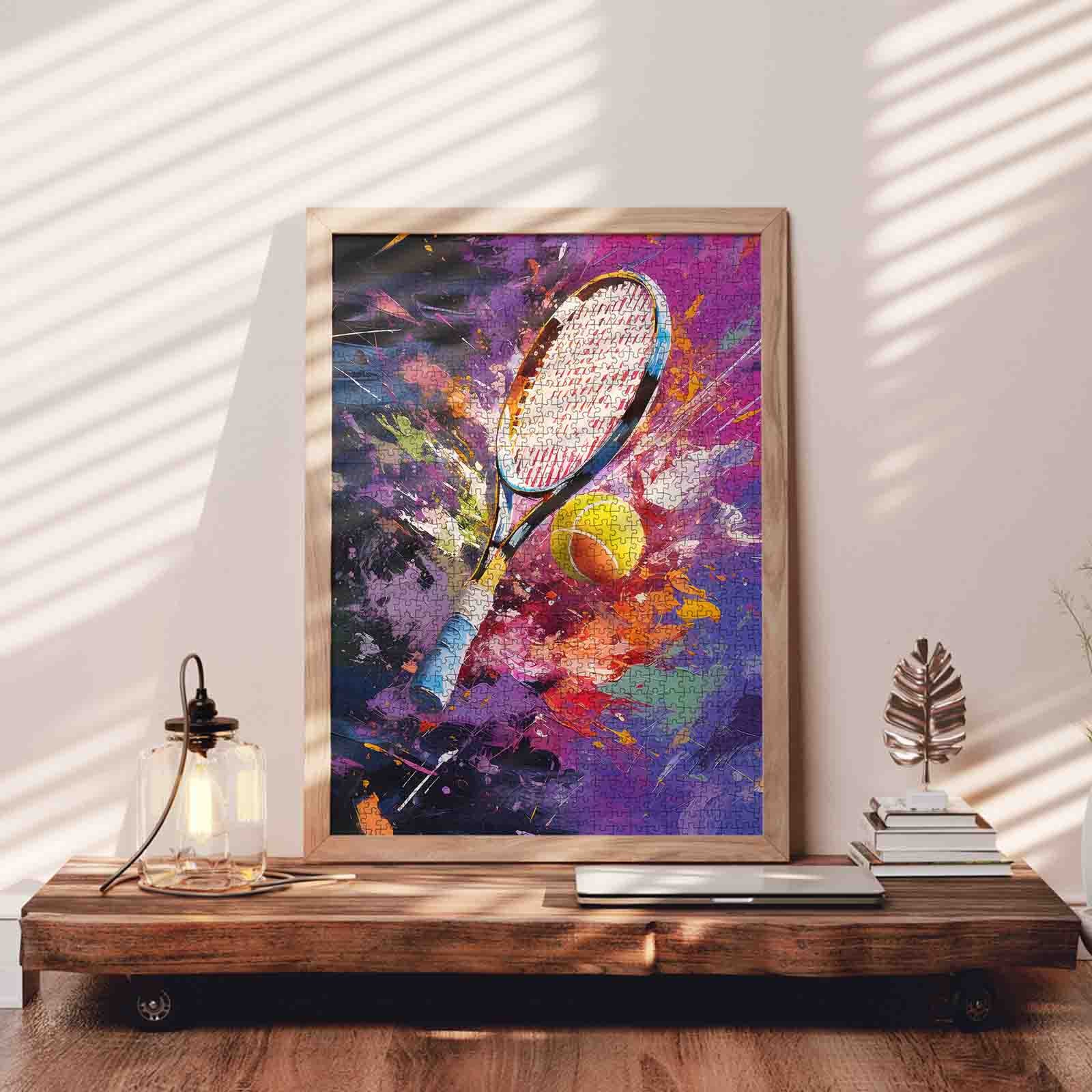 Explosive Tennis Motion Art Jigsaw Puzzle