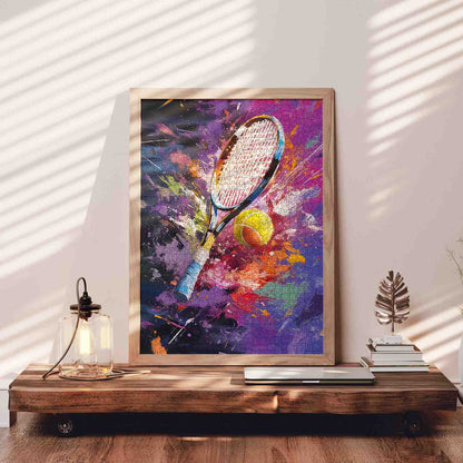 Explosive Tennis Motion Art Jigsaw Puzzle