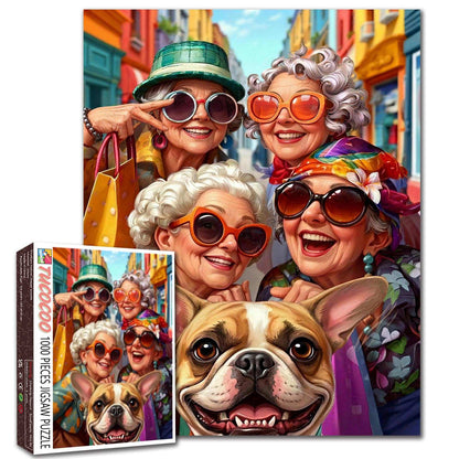 Fabulous Grandmas Dog Selfie Jigsaw Puzzle