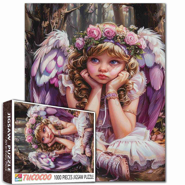 FairyGirlwithFlowerCrownandAng