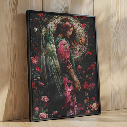 Angel in the Rose Garden Jigsaw Puzzle