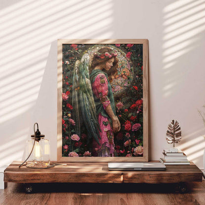 Angel in the Rose Garden Jigsaw Puzzle