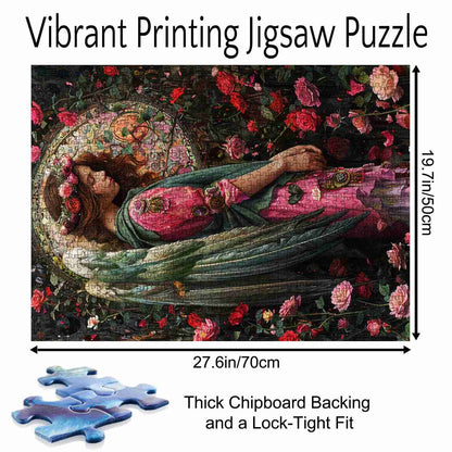 Angel in the Rose Garden Jigsaw Puzzle