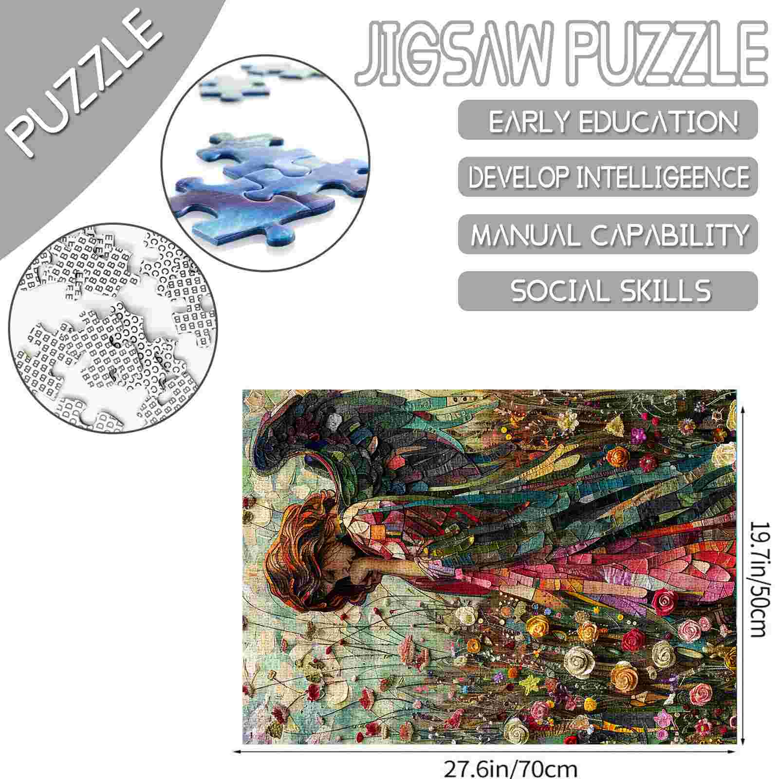 Graceful Angel Stained Glass Jigsaw Puzzle