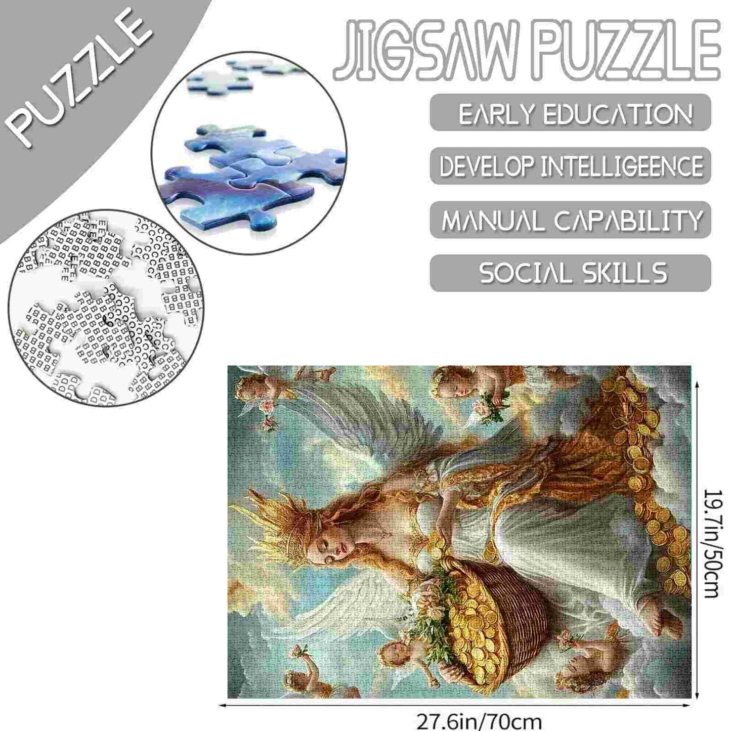 Heavenly Angel and Cherubs Jigsaw Puzzle