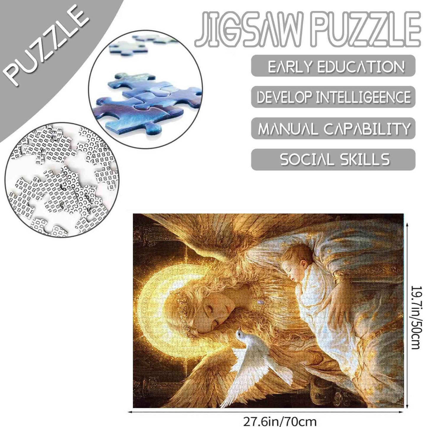 Golden Angel with Baby Jigsaw Puzzles