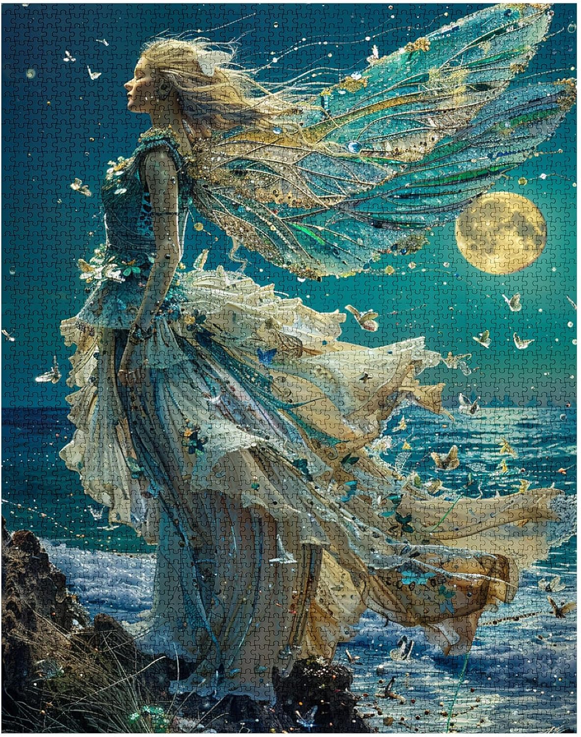 Fairy under the Moon Jigsaw Puzzles